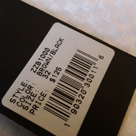 Zanzara Men Black Leather Black/Brown Belt 32/80 - Picture 4 of 12